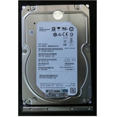 HPE 6 TB Hard Drive - 3.5" Internal - SATA (SATA/600)