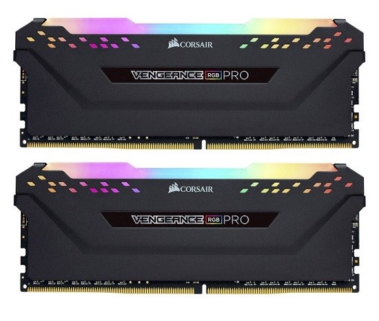 Corsair Vengeance RGB Pro DDR4, 3600MHz 32GB 2 X 288 Dimm, Unbuffered, 18-22-22-42, Heat Spreader, RGB Led, 1.35V, XMP 2.0