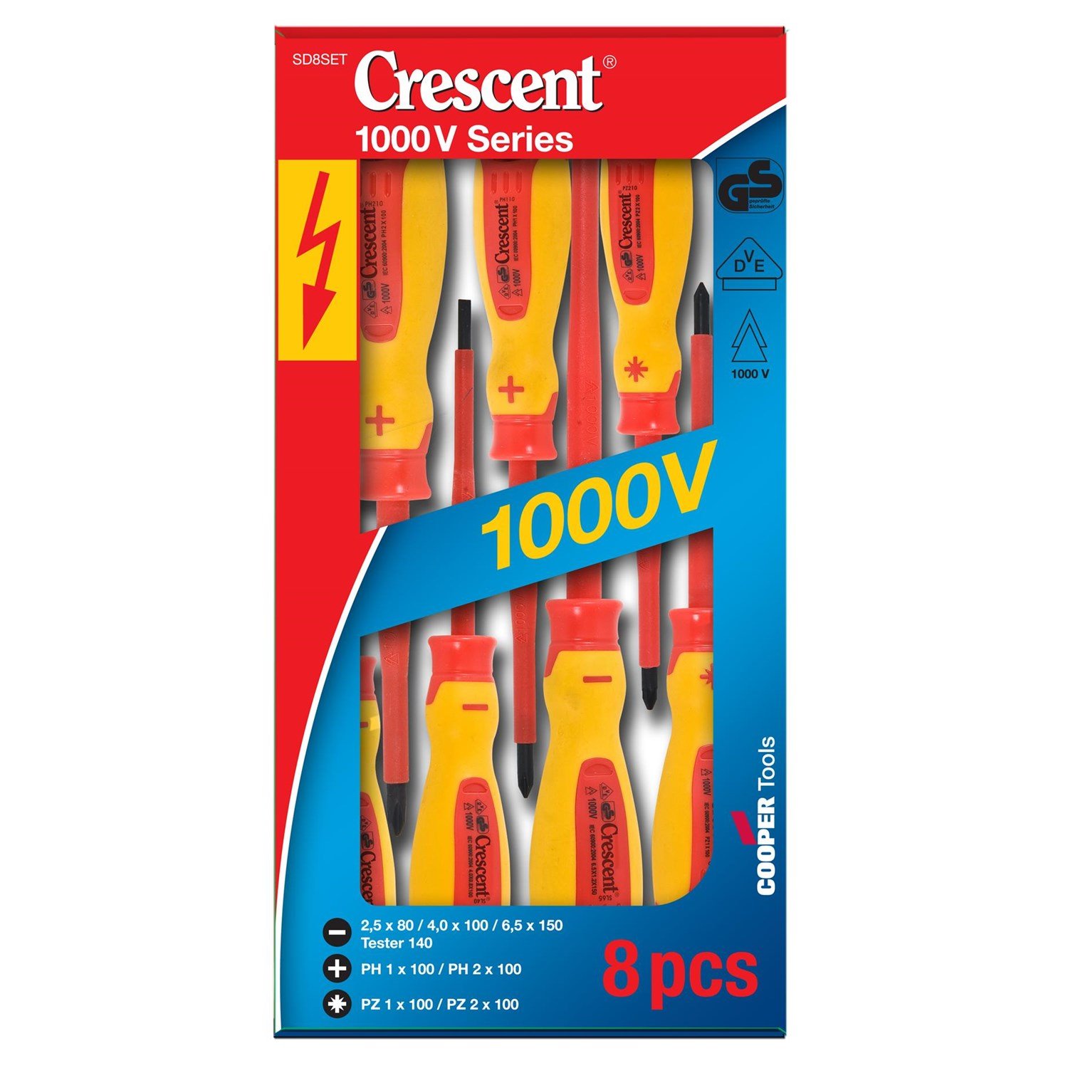 Crescent | Insulated Electrical Screwdriver Set 8 Piece