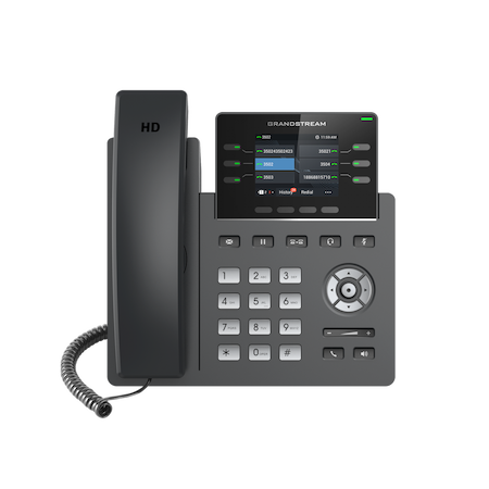 Grandstream GRP2613 6 Line Ip Phone, 3 Sip Accounts, 320X240 Colour Screen, HD Audio, Powerable Via Poe