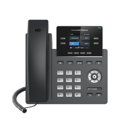 Grandstream GRP2612W 4 Line Ip Phone, 2 Sip Accounts, 320X240 Colour Screen, HD Audio, Inbuilt WiFi, Powerable Via Poe