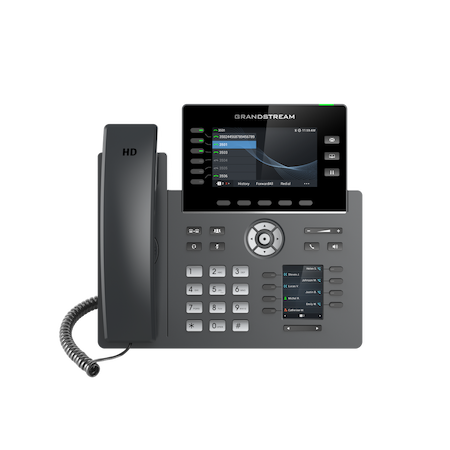 Grandstream GRP2616 6 Line Ip Phone, 6 Sip Accounts, 480X272 Colour Screen, HD Audio, Integrated Bluetooth+WiFi, Powerable Via Poe