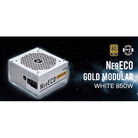 Antec Ne 850W 80+ Gold, Fully-Modular, White 1X Eps 8Pin, 120MM Silent Fan, Japanese Caps, Atx Power Supply, Psu, 7 Years Warranty