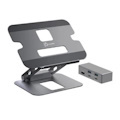 J5create JTS327 Multi-Angle Single 4K Hdmi Docking Laptop Stand With Usb-C Pass Through (Usb-C Dock W/ 4K Hdmi, 2 X Usb-A, Usb-C Host, Usb-C 100W PD)