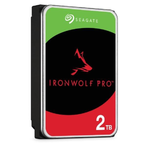 Seagate IronWolf Pro, Nas, 3.5" HDD, 2TB, Sata 6Gb/s, 7200RPM, 256MB Cache, 5 Years Or 2M Hours MTBF Warranty