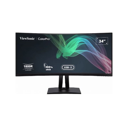 ViewSonic 34' VP3481a ColorPro™ 21:9 Curved Uwqhd Monitor With 100Hz, FreeSync, 90W Usb C, RJ45 And SRGB