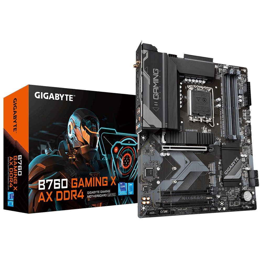 Gigabyte B760 Gaming X Ax MB, 1700, X4 DDR4, 3X Sata, 3xM.2, Usb3.2, Wifi6e, Atx 3YR