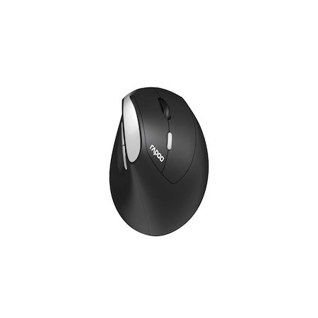 Rapoo Ev250 Ergonomic Vertical Wireless Mouse 6 Buttons 800/1200/1600 Dpi Optical Silent Click Mice - Black (Renamed From MV20)