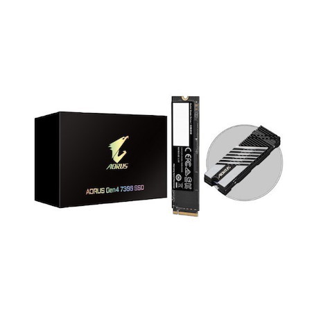 Gigabyte Aorus Gen4 7300 M2 SSD 2TB PCI-Express 4.0 X4, NVMe 1.4, Sequential Read ~7300 MB/s, Sequential Write ~6850 MB/s