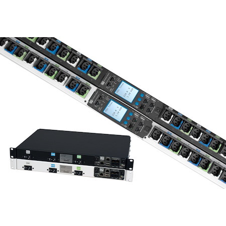 Chatsworth Monitored eConnect Pdu | Black | Horizontal 2U | C20 To Iec 15A 1P+N+E Input