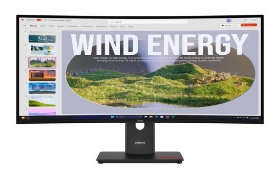 Lenovo T34WD-40 34" Wled Va WQHD (21:9), Hdmi, DP, Usbc, Usb, Pivot, H/Adj, 3YR