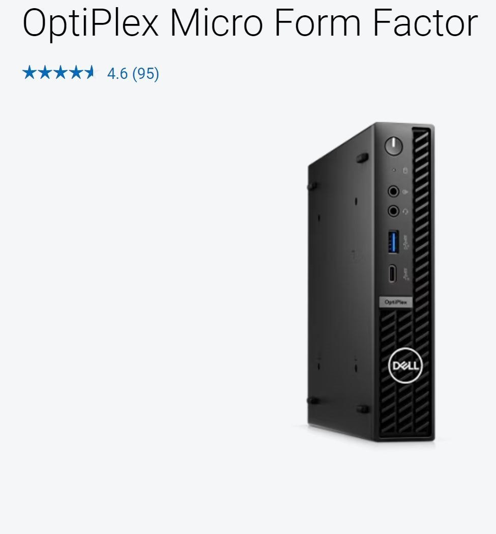 Dell Pro Micro Desktop, for Power Office user, i7, 16 GB, DDR5, 512GB SSD, Windows 11 Pro.
