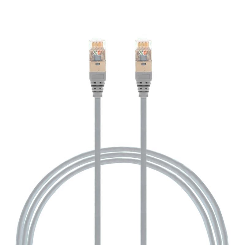 4Cabling 5M Cat 6A RJ45 S/FTP Thin LSZH 30 Awg Network Cable. Grey