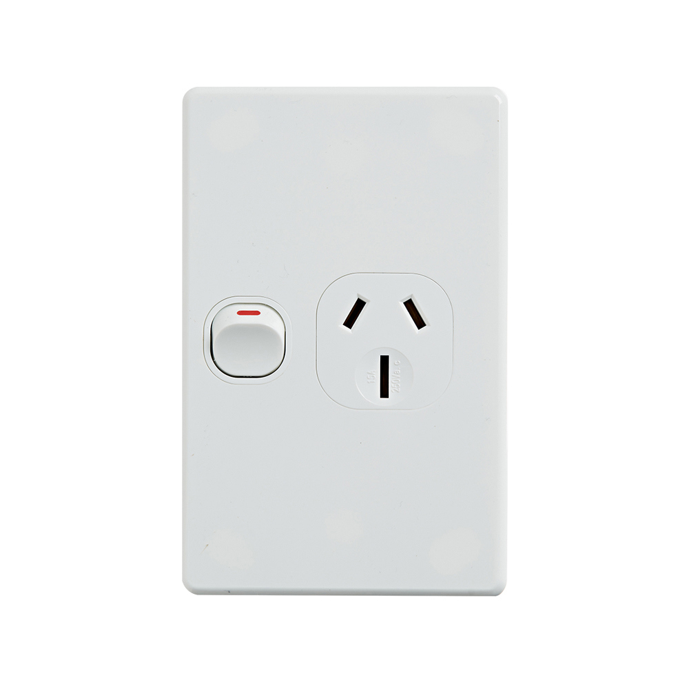 4Cabling 4C | Classic Single Power Point 250V 15A - Vertical