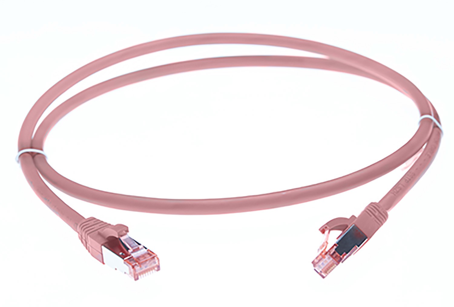 4Cabling 2M Cat 6A S/FTP LSZH Ethernet Network Cable. Pink