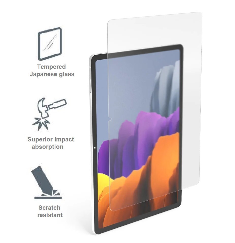 Cygnett OpticShield Samsung Galaxy Tab S9+ / Tab S9 Fe+ / Tab S8+/ Tab S7+/ Tab S7 Fe (12.4') Japanese Tempered Glass Screen Protector - (CY4020CPTGL)
