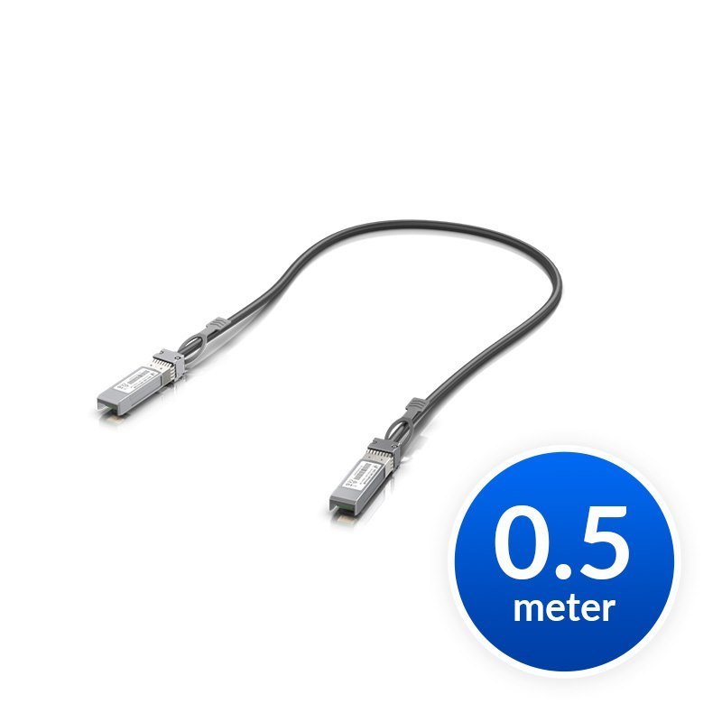 Ubiquiti SFP28 Direct Attach Cable, 25Gbps Dac Cable, 25Gbps Throughput Rate, 0.5M Length, 2Yr Warr