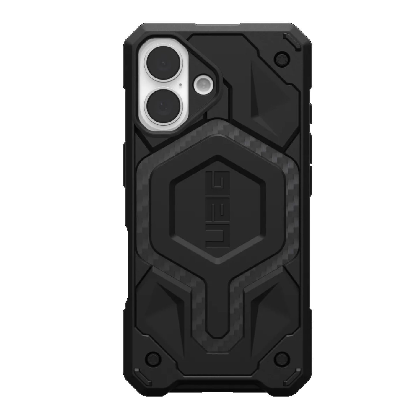 Uag Monarch Pro Apple iPhone 16 (6.1') Rugged Case - Carbon Fiber (114458114242), 25FT. Drop Protection (7.6M), Built-In Magnet For MagSafe