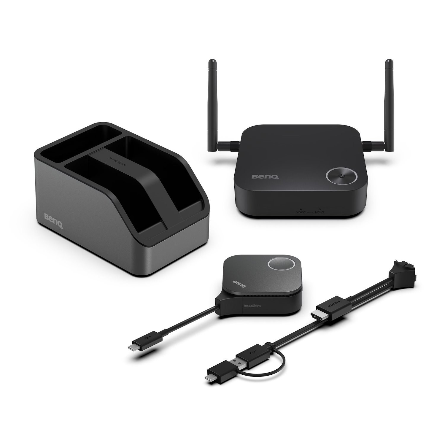BenQ InstaShow Enables Instant Plug-And-Play Wireless Presentations No Apps, Drivers, Or Network Setup Required. Even Guests Presenters Can Access Professional-Grade Presentations With A Tap. Guests C