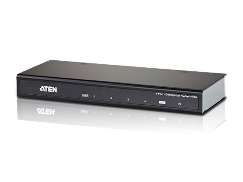 Aten (Vs184a-At-U) VanCryst 4 Port 4K Hdmi Splitter. Up To 4096 X 2160 / 3840 X 2160 @ 60Hz (4:2:0); 4096 X 2160 / 3840 X 2160 @ 30Hz (4:4:4)