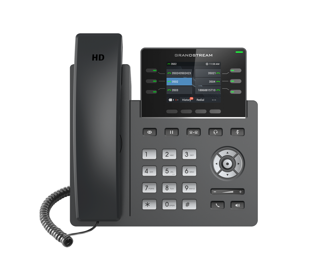 Grandstream Ip Phone With 2.8'' Colour LCD Display