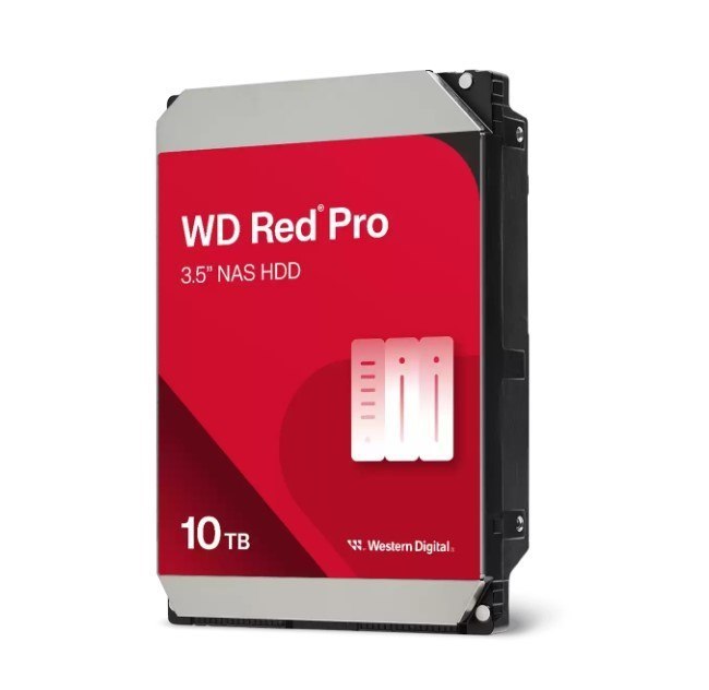 Western Digital WD Red Pro 10TB 3.5' Nas HDD Sata 7200RPM 512MB Up To 267MB/s CMR 5YRS Warranty