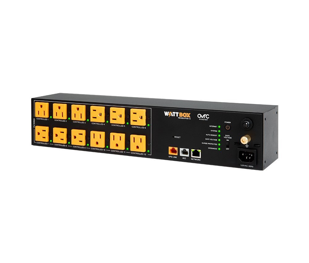 WattBox® 800 Series IP Power Conditioner | 12 Individually Controlled & Metered Outlets