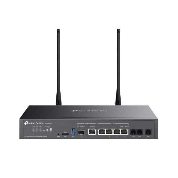 Tp-Link Omada 4G+ Cat6 Gigabit Rackmount DSL Gateway, DSL/FXS(3), Gbe Wan(1)/Lan(4), 5YR