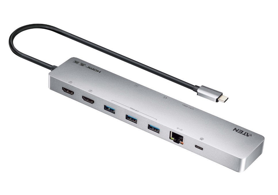 Aten 11-In-1 Usb-C Multiport Dock With Power Pass-Through