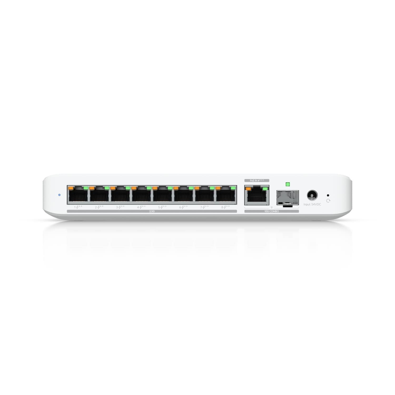 Ubiquiti UniFi Switch Flex 2.5G Poe 8 Port, 8X 2.5 GbE PoE++, 10 GbE RJ45, 10G SFP+, 1YR
