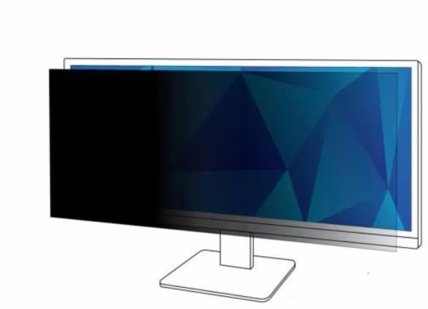 3M Privacy Filter, 38", 21:9, Monitor, Anti-Glare, Blue Light Reduction, Matte-to-Gloss, Large Display Attachment