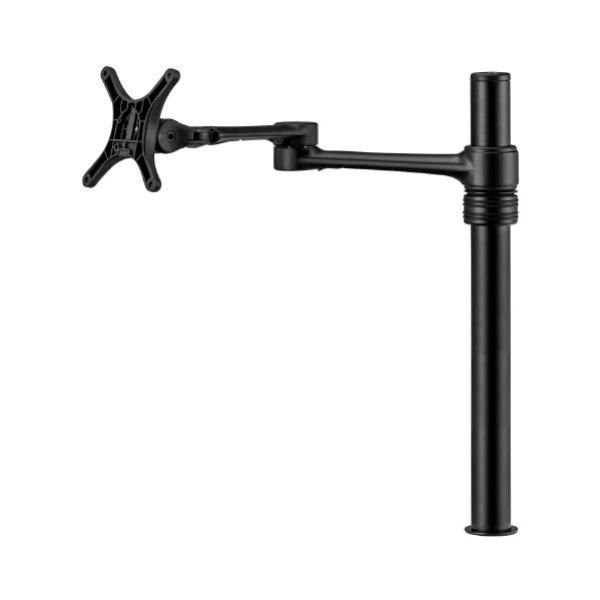 Atdec Single Monitor Swing Arm On Post. Up To 32" Screens, Max Load: 8KG (Flat), 5.5KG (Curved), Bolt-Through And F-Clamp - Box Damage