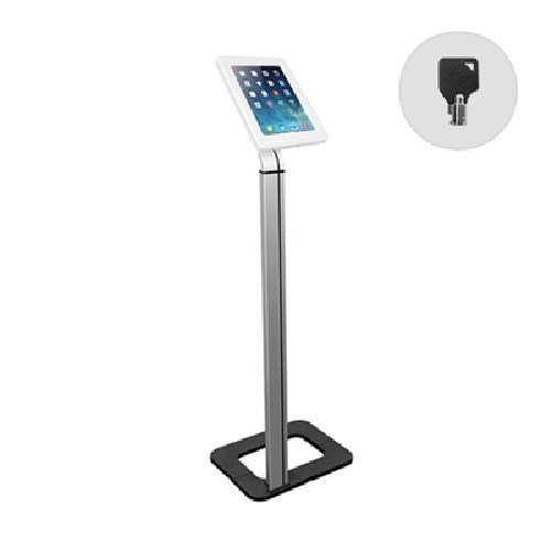 Brateck Anti-Theft Tablet Kiosk Floor Stand With Aluminum Base Fit Screen Size 9.7'-10.1', 368X277X1131MM Anti-Theft Lock With A Key (LS)