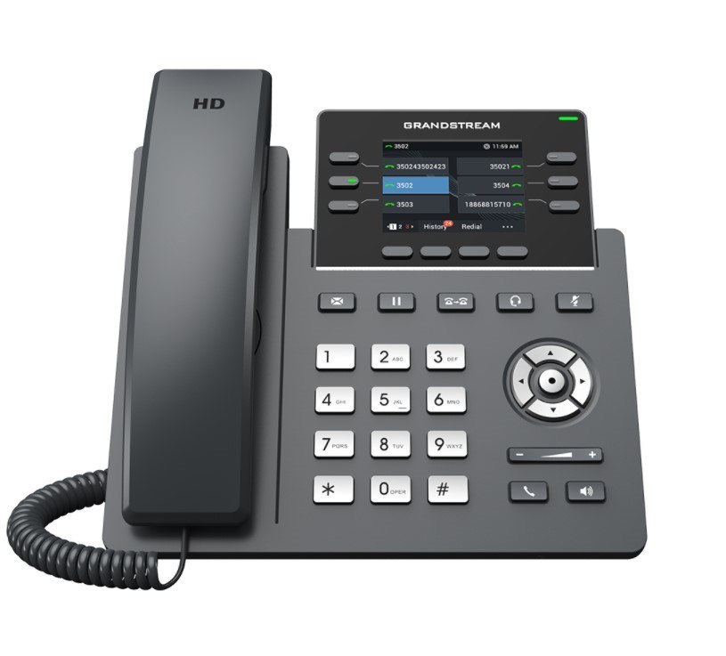 Grandstream GRP2613W 6 Lines, 6 Sip Accounts, 2.8 In SCRN, PoE + GigE, Color, WiFi, HD Audio,