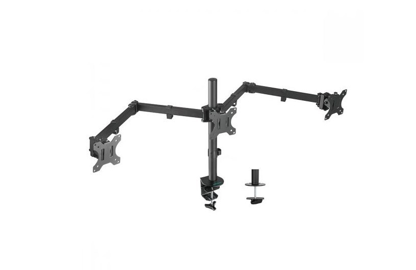 Mbeat® Activiva Triple-Screen Articulating Monitor Arm Ideal For A Seamless Triple Monitor Setup (13'-27'), It Offers Flexible Positioning