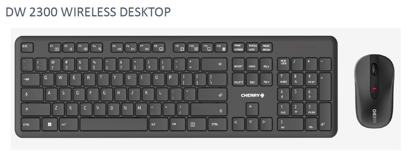 Cherry DW 2300 Wireless Desktop Keyboard And Mouse Combo