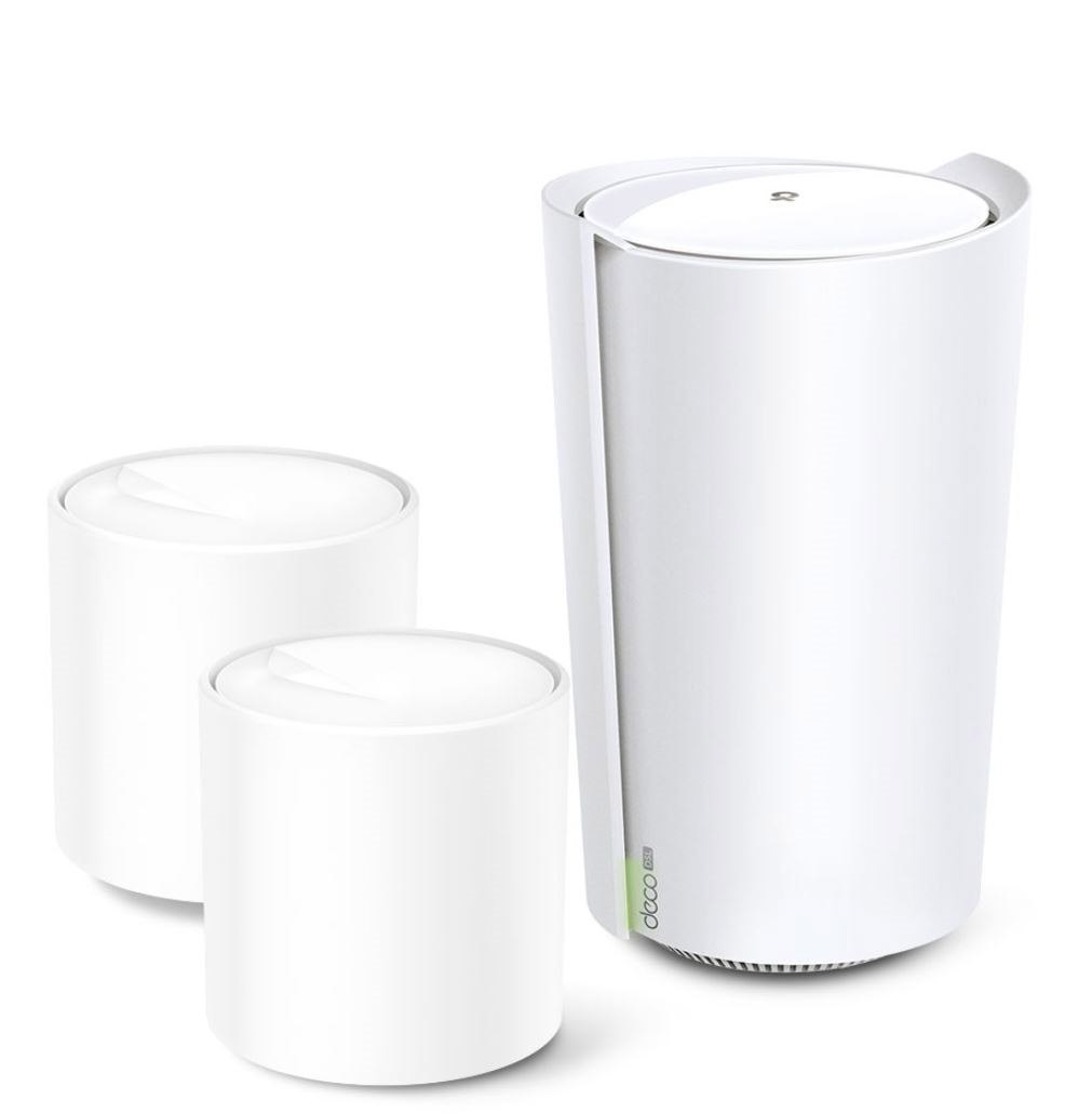 Tp-Link Deco Ax5400 DSL Mesh Wi-Fi 6 Modem, GbE/WAN(4), RJ-11(2), 3-Pack, 3YR
