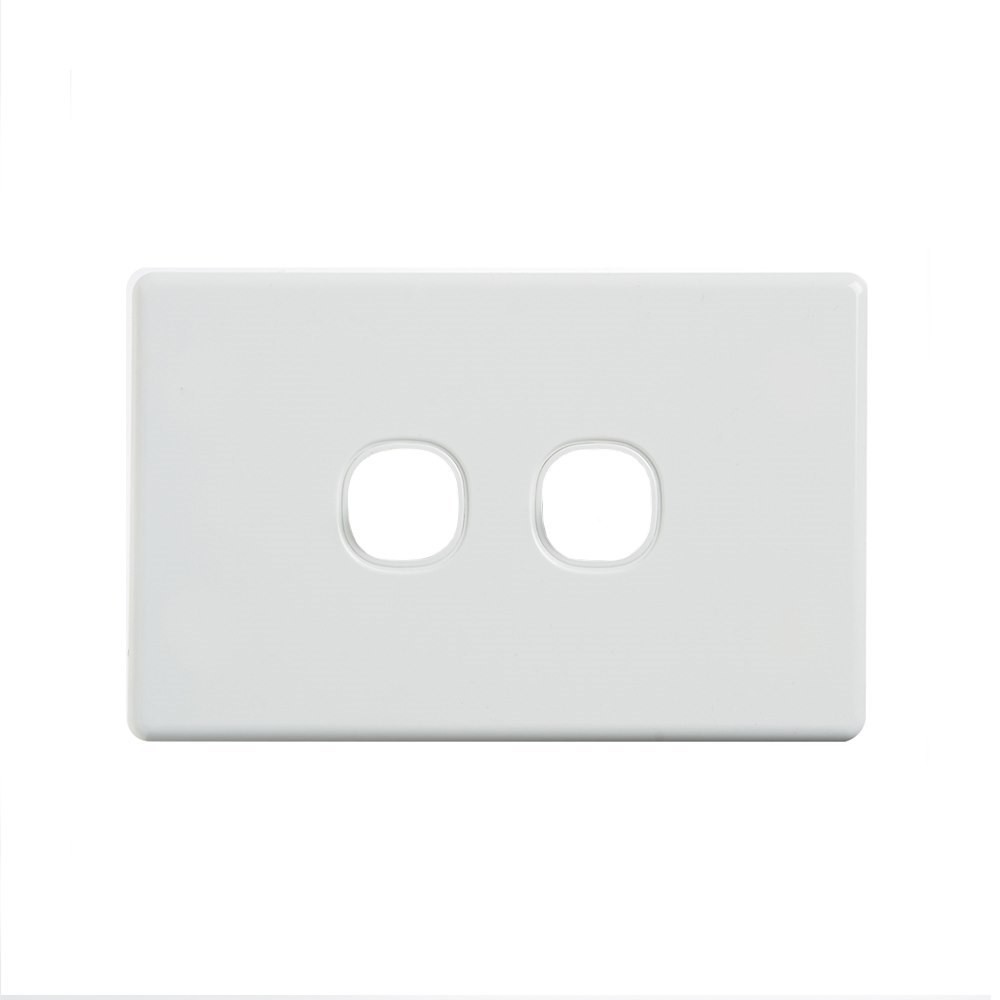 4Cabling 4C | Elegant 2 Gang Rigid And Cover Plate- White