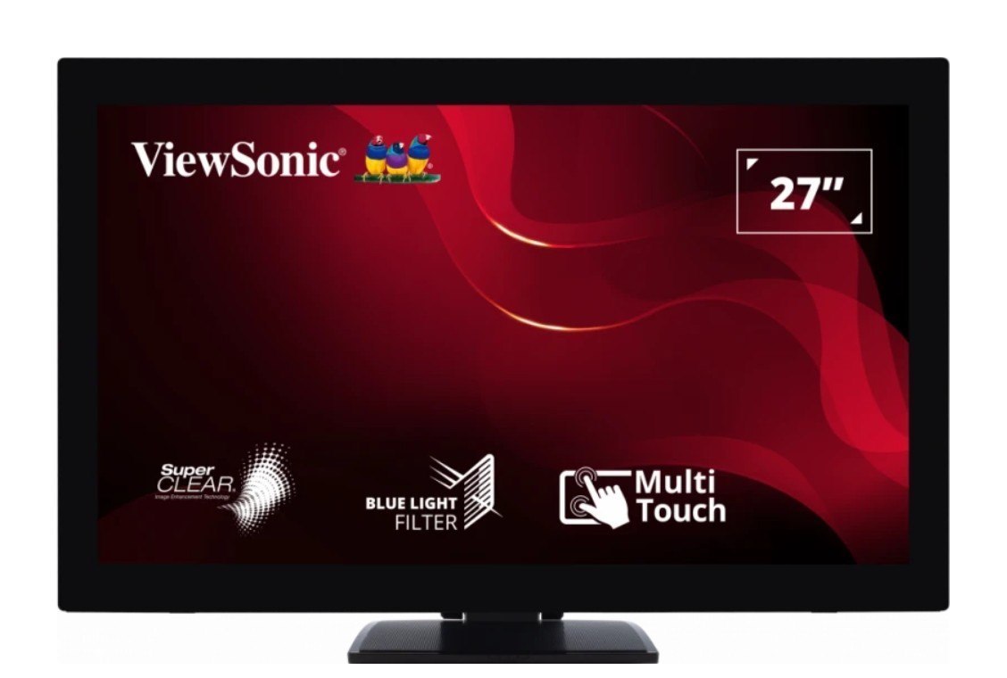 ViewSonic 27' TD2760 10-Point Touch Screen, RS232 Serial Port, Advance Ergonomic Tilt Or Flat. Supports Winodws, Chrom, Linux, Android, Monitor,