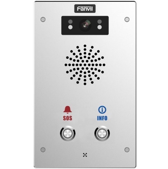 Fanvil I16sv02p Outdoor Video Sip Intercom Water & Dust Proof Sip Intercom Ip65 (2 Button), Built-In HD Camera, HD Voice, Built-In 3W Speaker TF Card