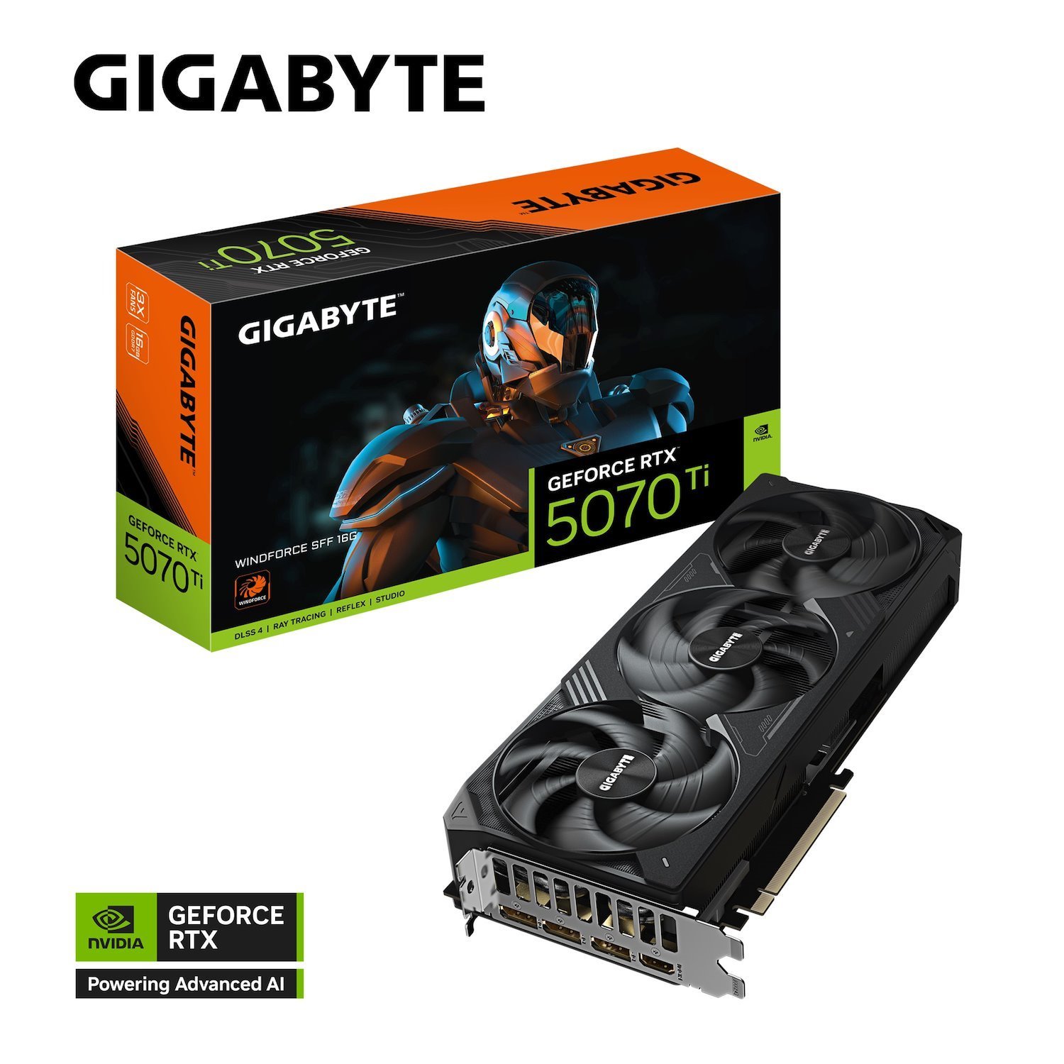 Gigabyte GV-N507TWF3-16GD 1.0, GeForce RTX™ 5070, 16 GB, GDDR7, Pci-E 5.0, Atx, 750W, Hdmi 2.1B *1