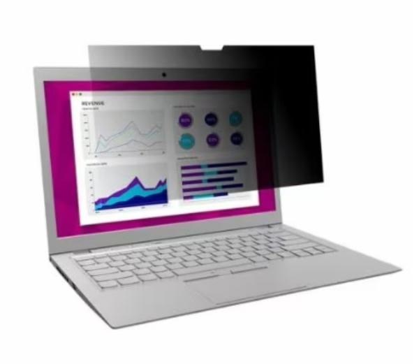 3M High Clarity Privacy Filter, 15", 3:2, Microsoft Surface Book 2, Blue Light Reduction, Gloss-to-Gloss, Adhesive Strips