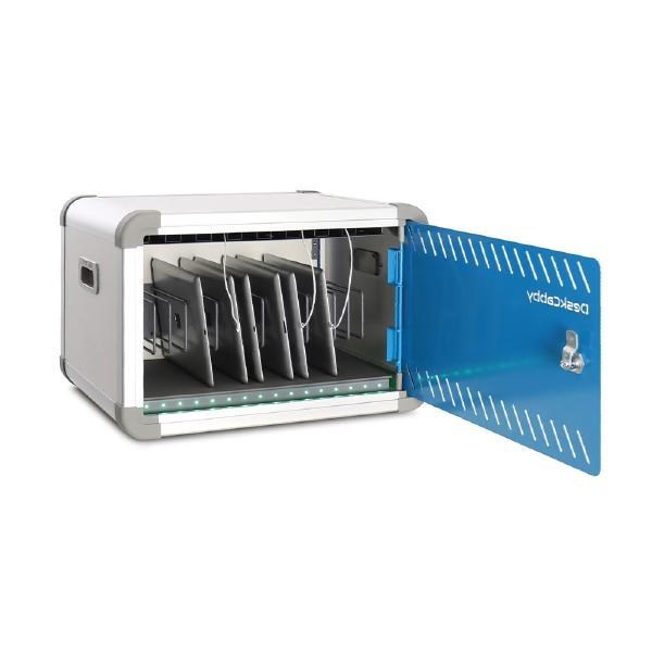 LapCabby DeskCabby 16 Charge | 16-Device Desktop Usb-C Charge Cabinet For Any Usb-C Devices Up To 12.9" - Vertical