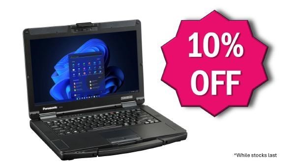 Panasonic Toughbook 55 MK3 I5-1345U, 8GB, 512GB SSD Opal, 14" HD, (No Webcam), W11P, 3YR WTY - Save 10% For A Limited Time