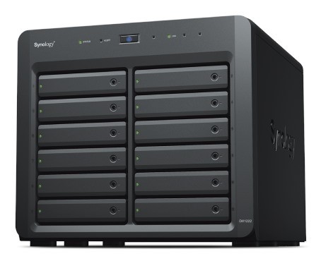 Synology Expansion Unit DX1222 12-Bay 3.5" Diskless Nas For Cmptabile Scalable Models , Synology Drives Only