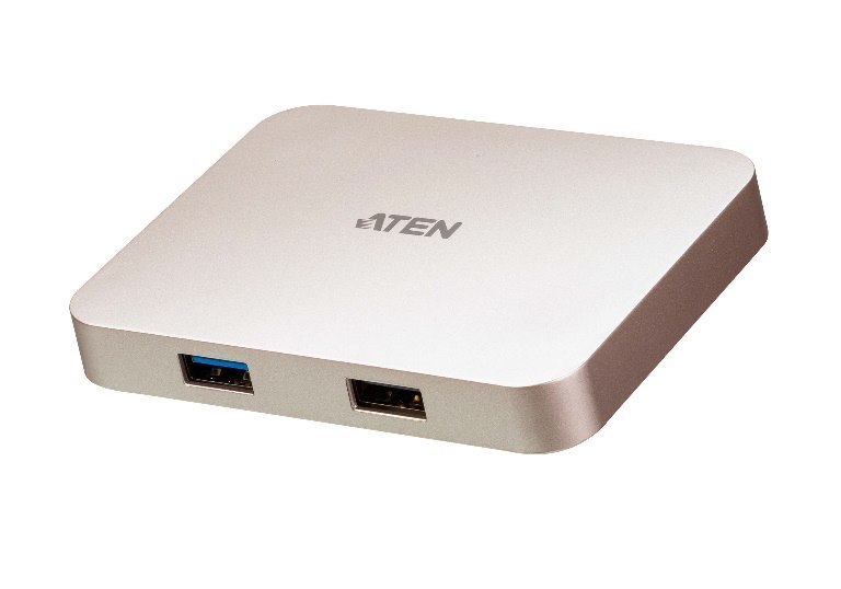 Aten Usb-C 4K Ultra Mini Dock With Power Pass-Through (60 Watts), Connectors: 1xUSB-C DC-in, 1xUSB-C, 1xUSB 2.0 Type A, 1xUSB 3.2 Gen 1 Type A, 1xHDMI