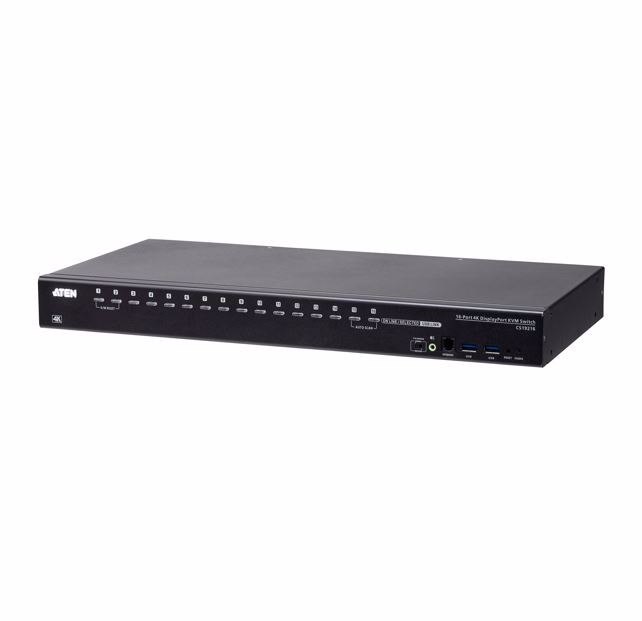 Aten 16-Port Usb 3.0 4K DisplayPort KVM Switch, Video DynaSync, 4096 X 2160 @ 60 HZ, And Compliant With Usb 3.1 Gen 1