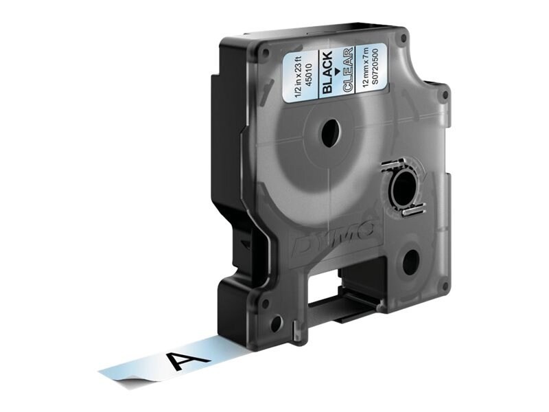 Dymo 45010 D1 Black Print / Clear Ta