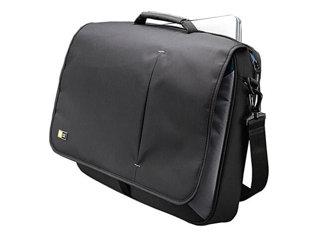 Case Logic VNM-217 Carrying Case (Messenger) for 17" Notebook, Accessories, Mouse, iPod, Cell Phone, Pen - Black