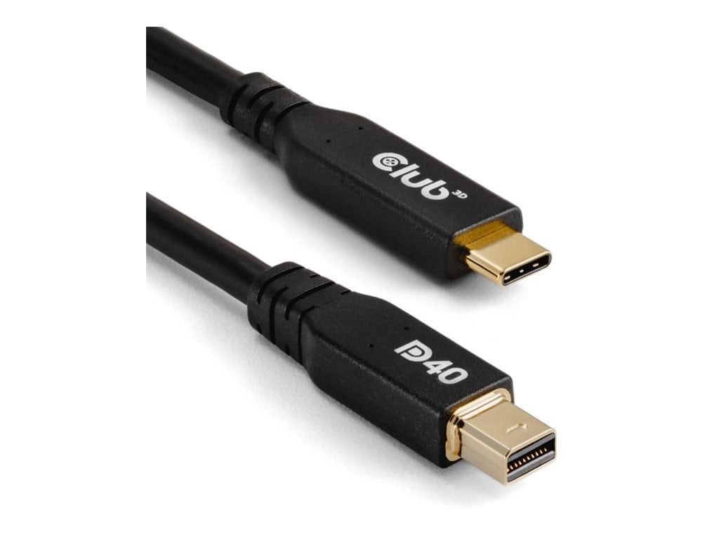 Club 3D USB Type-C to MiniDisplayPort DP40 Bidirectional Vesa Certified Cable 2m/6.56ft